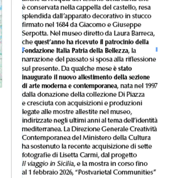 Bell Italia Museo civico Castelbuono