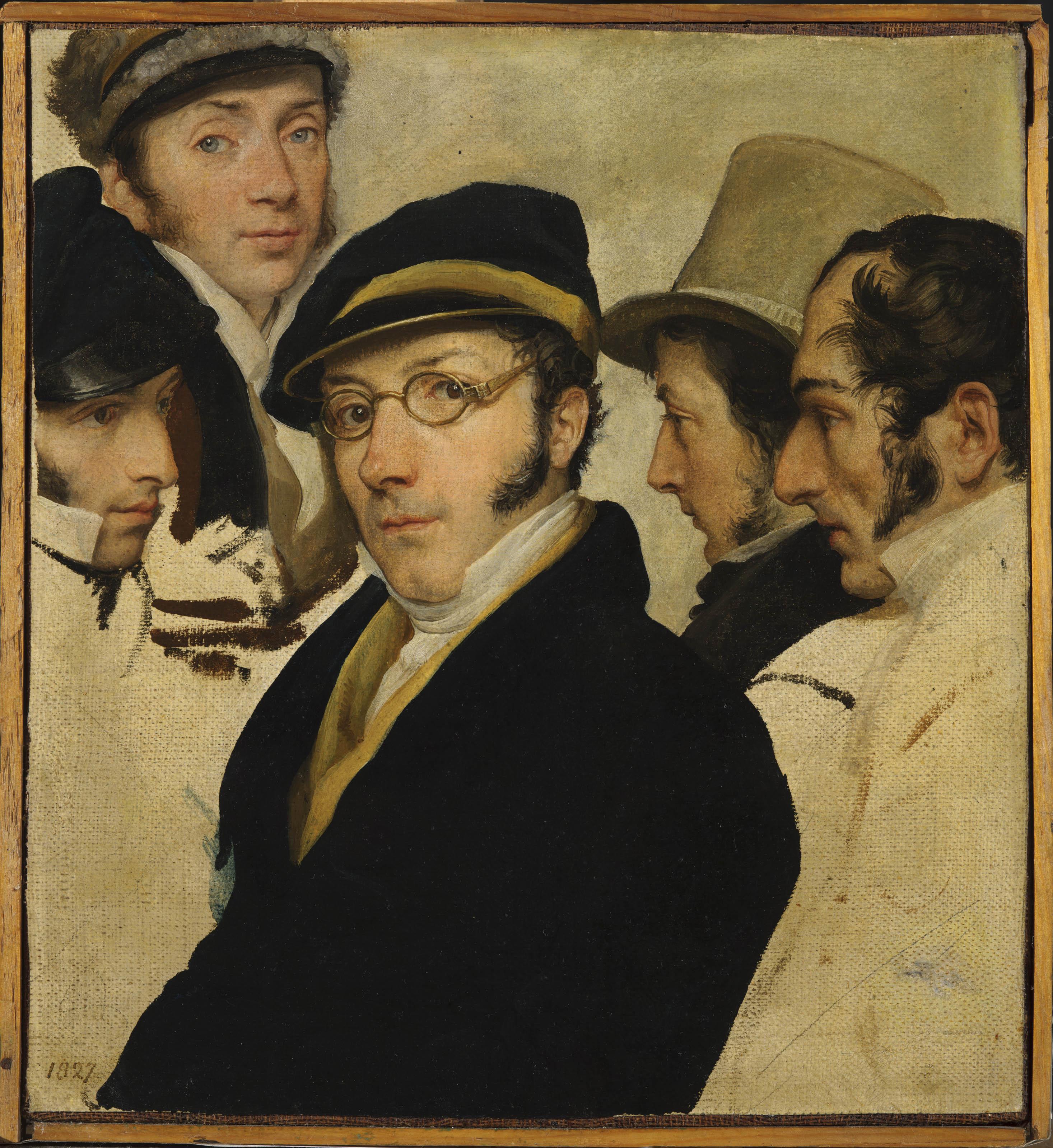 Hayez autoritratto in un gruppo di amici