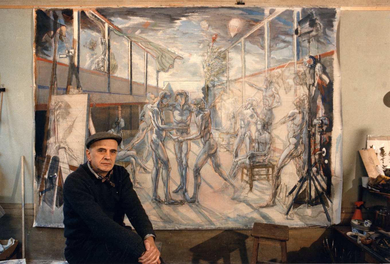 Leddi Piero Leddi con Il Giuramento della Pallacorda 1987